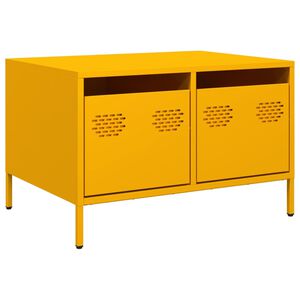 vidaXL TV Kaappi Sinapinkeltainen 68x50x43,5 cm Kylm&auml;valssattu ter&auml;s