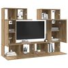 vidaXL TV-tasosetti 6 pcs artesaani tammi 80 x 30 x 30 cm Tekninen puu