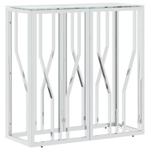 vidaXL Konsolip&ouml;yt&auml; 70x30x70 cm ruostumaton ter&auml;s ja lasi
