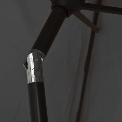 vidaXL Aurinkovarjo metallirunko 300x200 cm antrasiitti