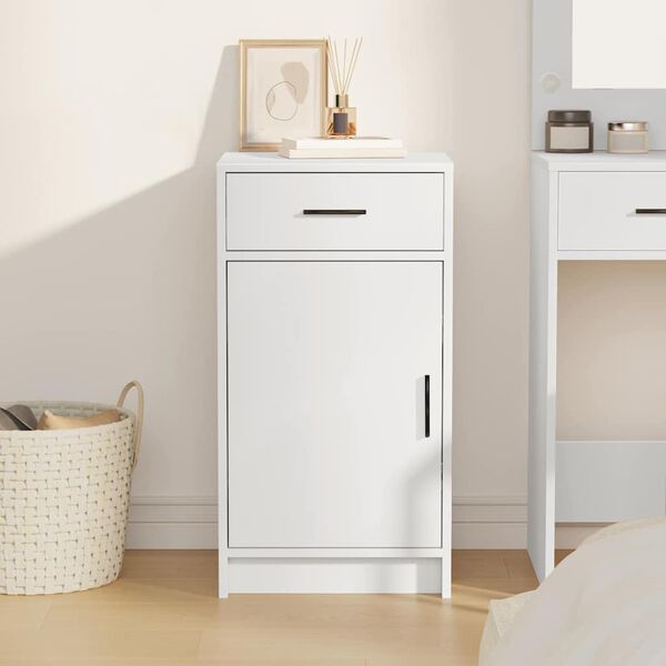 vidaXL Sivup&ouml;yt&auml; Valkoinen 40 x 40.5 x 75 cm Tekninen puu