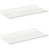 vidaXL Kelluva hylly 2 kpl Valkoinen 40 x 18 x 2,5 cm Ter&auml;s