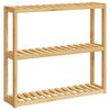 vidaXL Kylpyhuonehylly 3 kerrosta sein&auml;asennettava 60x15x54 cm bambu