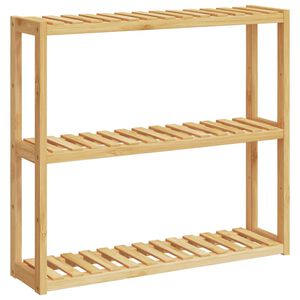 vidaXL Kylpyhuonehylly 3 kerrosta sein&auml;asennettava 60x15x54 cm bambu