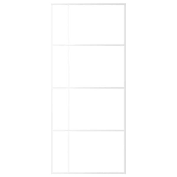vidaXL Liukuovi ESG-lasi ja alumiini 90x205 cm valkoinen