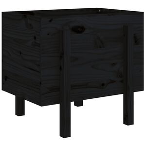 vidaXL Kukkalaatikko musta 62x50x57 cm t&auml;ysi m&auml;nty