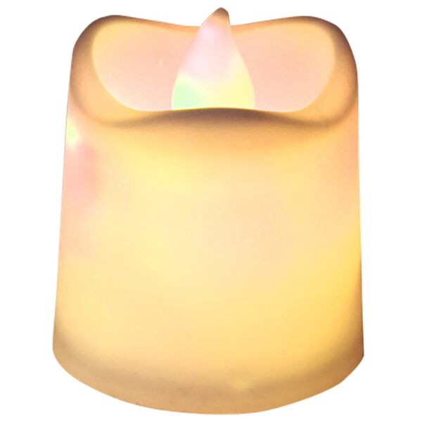 vidaXL Liekitt&ouml;m&auml;t LED-l&auml;mp&ouml;kynttil&auml;t 12 kpl l&auml;mmin valkoinen