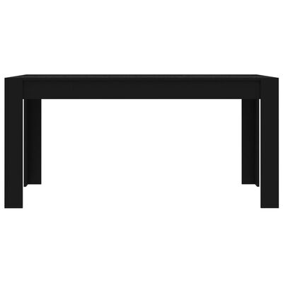 vidaXL Ruokapöytä musta 160x80x76 cm lastulevy