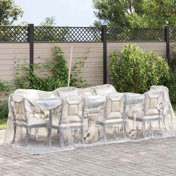 vidaXL kirkas suojapeite silmukoilla 2x5 m polyeteeni