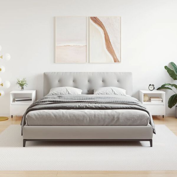 vidaXL Yöpöydät 2 kpl valkoinen 40x35x50 cm tekninen puu