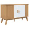 vidaXL Senkki OLDEN valkoinen ja ruskea 114x43x73,5 cm t&auml;ysi m&auml;nty
