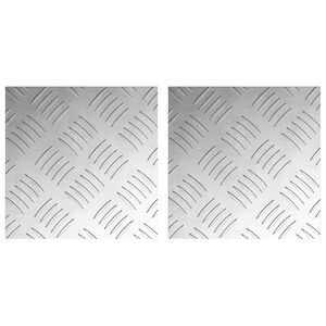 vidaXL Portaan askelma 2 kpl 20 x 20 cm Hopea Alumiini Neli&ouml;