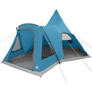 vidaXL Teepee-teltta 5-henkil&ouml;lle 5 hengelle Sininen