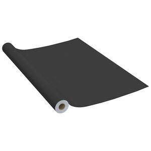 vidaXL Itseliimautuva huonekalukalvo musta 500x90 cm PVC