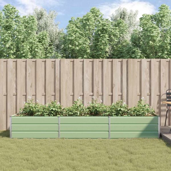 vidaXL Kukkalaatikko Pastelli vihre&auml; 195 x 100 x 45 cm