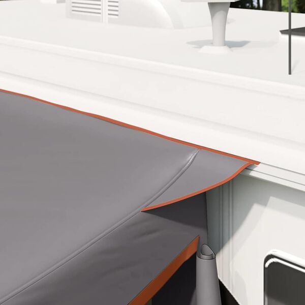 vidaXL Takaluukkuteltta Harmaa ja oranssi 285 x 255 x 245 cm taffeta