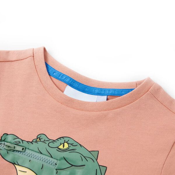 Lasten T-paita vaaleanoranssi 128