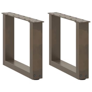 vidaXL Sohvap&ouml;yd&auml;n jalat U-muotoiset 2 kpl Luonnonv&auml;rinen ter&auml;s 40x(30-31) cm Ter&auml;s