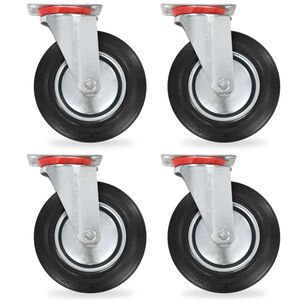 vidaXL Rullapy&ouml;r&auml;t 4 kpl 200 mm