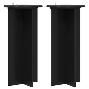 vidaXL Kasviteline 2 pcs Musta 40 x 40 x 80 cm Tekninen puu