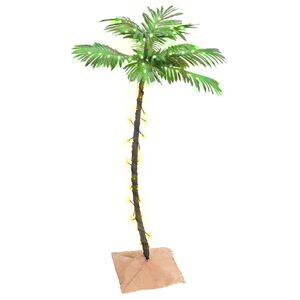 vidaXL LED-palmu l&auml;mmin valkoinen 72 LED-valoa 120 cm