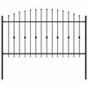 vidaXL Piikkikaide ASTEN 200 x 150 cm Jauhemaalattu Ter&auml;s Musta