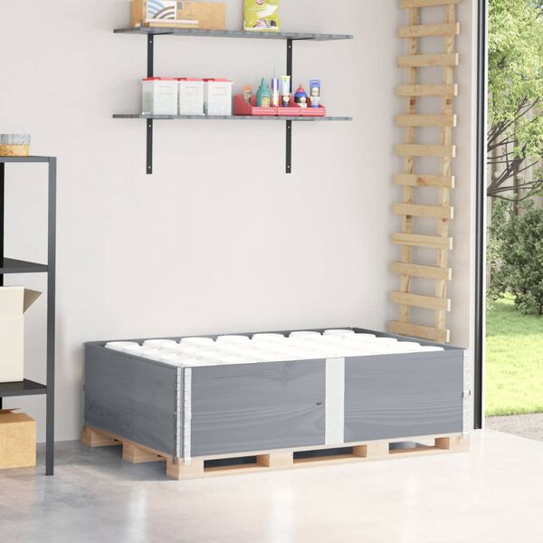 vidaXL Kuormalavan reunukset 2 kpl harmaa 150x100 cm t&auml;ysi m&auml;nty