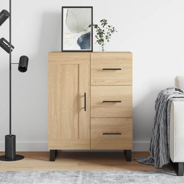 vidaXL Senkki Sonoma-tammi 69,5x34x90 cm tekninen puu