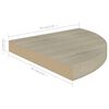 vidaXL Kelluvat kulmahyllyt 2 kpl tammi 35x35x3,8 cm MDF