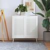 vidaXL Kaapin ovet s&auml;lemuotoilu 2 kpl valk. 69x39,4 cm t&auml;ysi m&auml;nty
