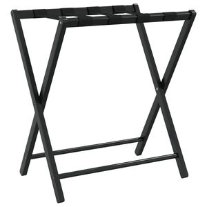 vidaXL Matkalaukkuteline musta 68,5x38x58 cm bambu