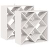 vidaXL Viinipukki 2 kpl Valkoinen 62 x 25 x 62 cm Massiivinen m&auml;nty