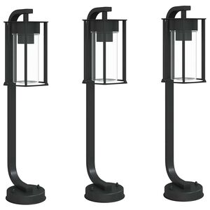 vidaXL Pylv&auml;svalaisimet 3 kpl musta 60 cm ruostumaton ter&auml;s