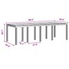 vidaXL Puutarhan ruokapöytä Antrasiitti 250 x 100 x 73 cm polyrottinki