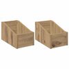 vidaXL LP-levykotelo 2 kpl Artisaanitammi 18 x 32 x 18 cm Tekninen puu