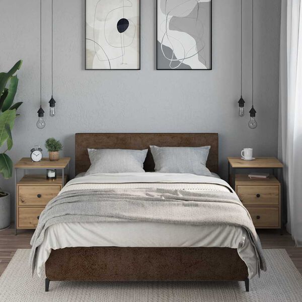 vidaXL Yöpöydät 2 kpl artesaani tammi 44x45x60 cm tekninen puu