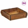 vidaXL Tarjotin 4 kpl Ruskea 29 x 31 x 10 cm