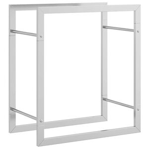 vidaXL Polttopuuteline 50x28x56 cm ruostumaton ter&auml;s