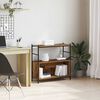 vidaXL Kirjahylly Savutammi 80 x 30 x 78.5 cm Tekninen puu