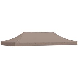 vidaXL Juhlateltan katto 6x3 m harmaanruskea 270 g/m&sup2;