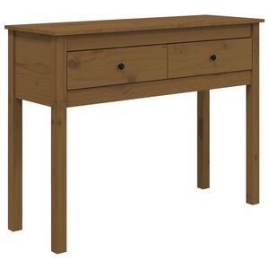 vidaXL Konsolip&ouml;yt&auml; hunajanruskea 100x35x75 cm t&auml;ysi m&auml;nty