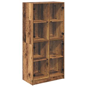 vidaXL Korkea kaappi Vanha Puu 68 x 37 x 142 cm Tekninen puu