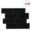 vidaXL Metrolaatta 10 pcs Musta 29.4 x 21.4 cm Polyuretaani ja PET