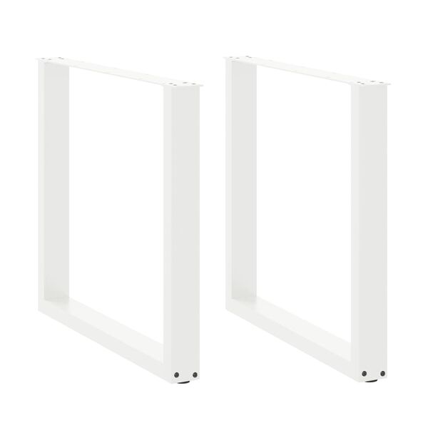 vidaXL Ruokap&ouml;yd&auml;n jalat U-muotoiset 2 kpl valkoinen 90x(72-73) cm ter&auml;s