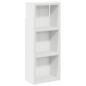 vidaXL Kylpyhuoneen sein&auml;kaappi hyllyll&auml; Valkoinen 20 x 10 x 50 cm