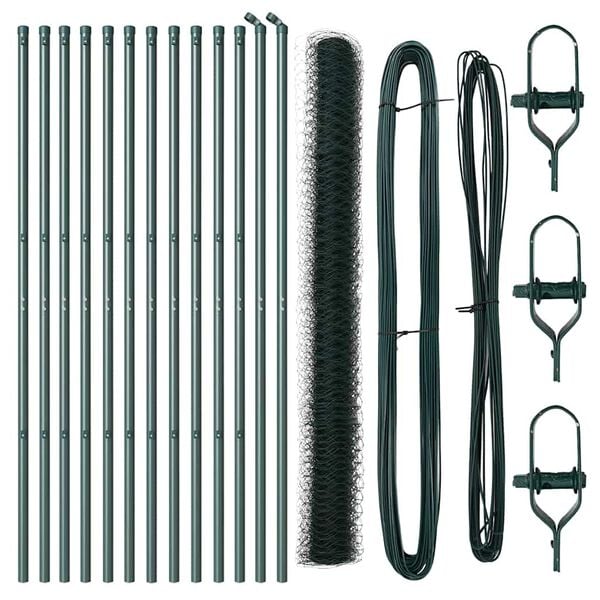 vidaXL Aitalatu Vihre&auml; 25 x 1,5 m (36 mm verkko) Ter&auml;s