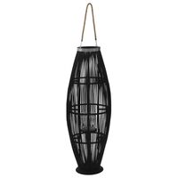 vidaXL Riippuva kynttilänpidike bambu musta 95 cm