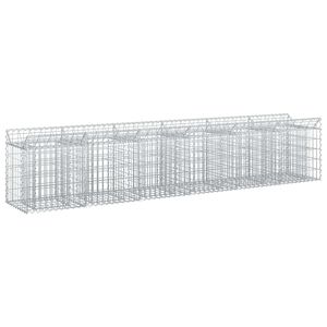 vidaXL Gabion Kohotettu Peti 2 kpl 300 x 50 x 60 cm Galvanoitu ter&auml;s