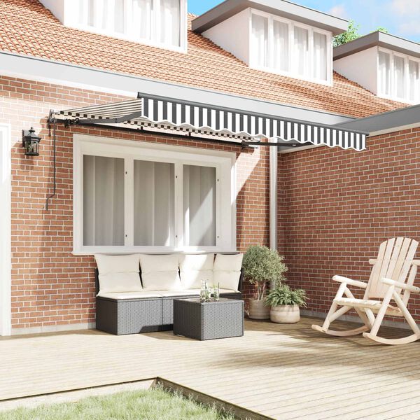 vidaXL Vetoutuva markiisi Antrasiitti 350 x 200 cm kangas