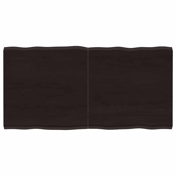 vidaXL P&ouml;yt&auml;levy ruskea 120x60x(2-4)cm k&auml;sitelty t&auml;ystammi el&auml;v&auml; reuna